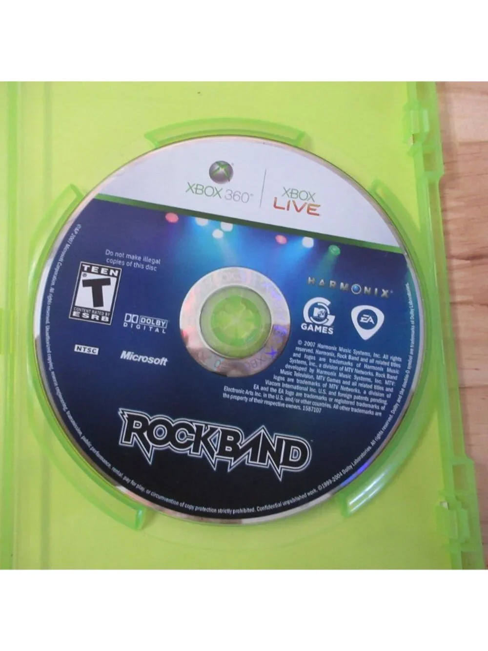 Rock Band (Microsoft Xbox 360, 2007) Complete In Box With Manual